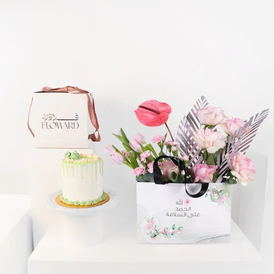 Floward Vanilla Hazelnut White Chocolate Cake | Get Well Soon Bouquet