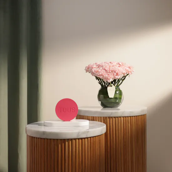 Tous Gold Plated Laboratory-Grown Diamond Necklace | Shiny Flowers Vase