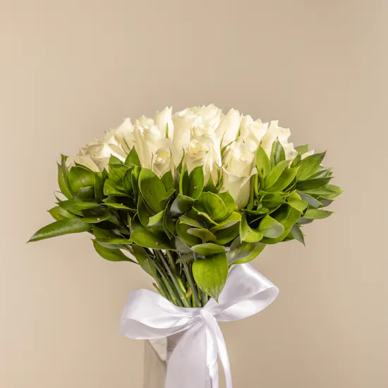 White Roses Bouquet | 30 Roses