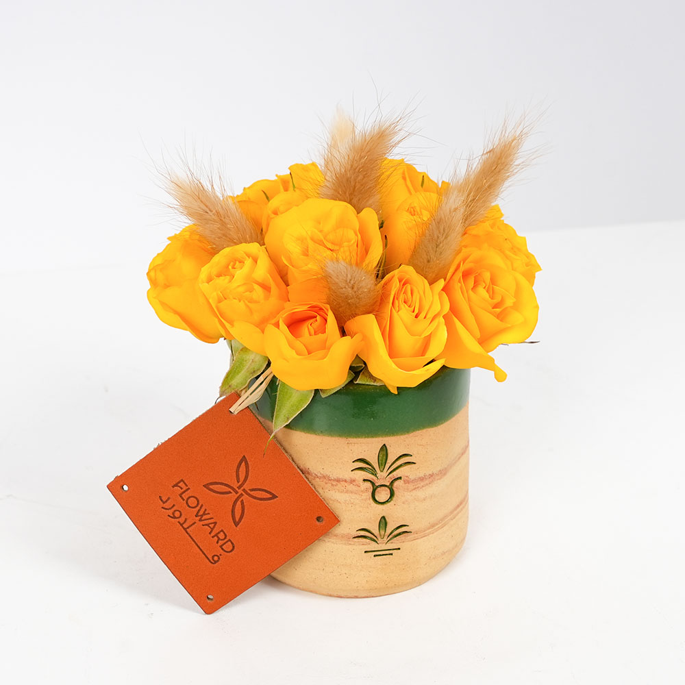 كوب ورود خزفي تراثي