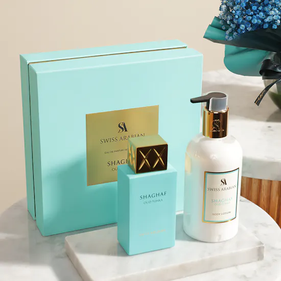 Swiss Arabian Shaghaf Oud Tonka Unisex EDP Giftset | Father's Majestic Flower