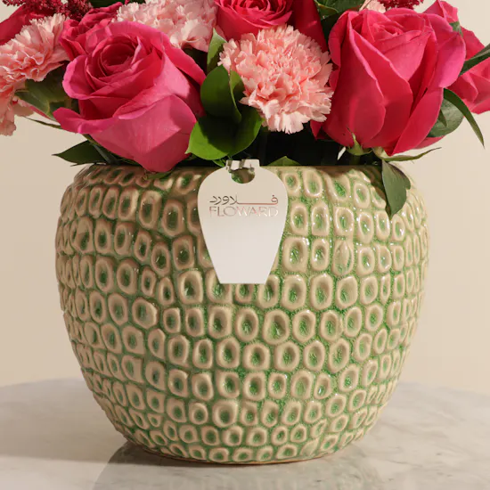 Fuchsia Fiesta Flower Vase