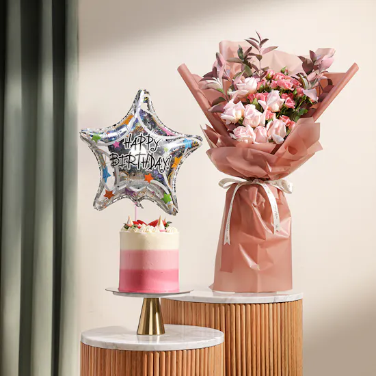 Floward Blush Cake | Birthday Roses