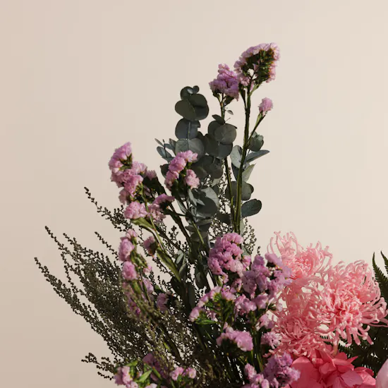 Blush Harmony Preserved Flowers Vase