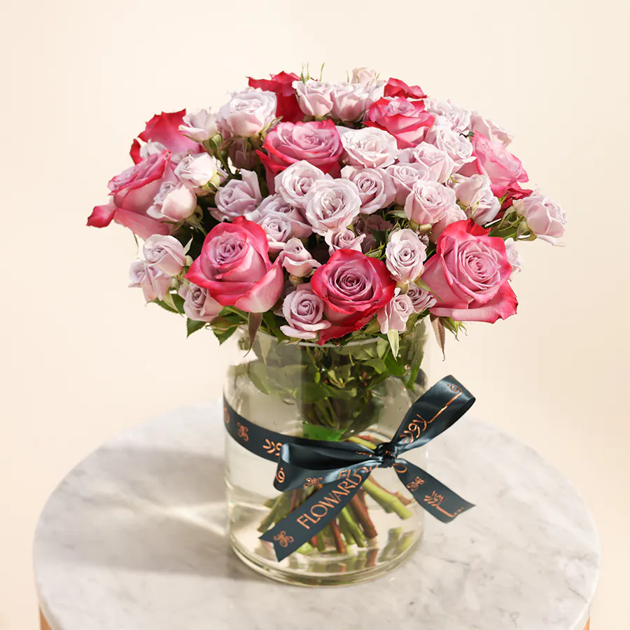 Violet Dreamscape Flowers Vase 4