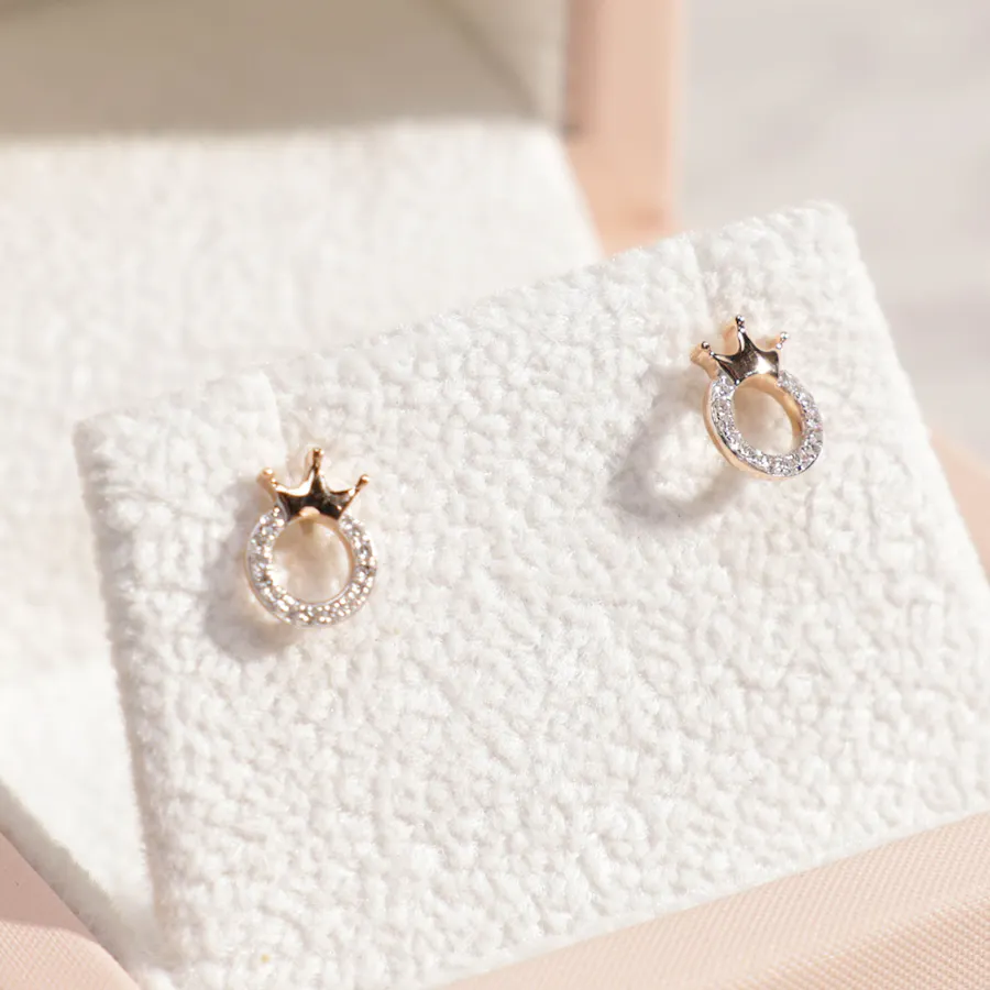 Baby Crown Gold Crown Earrings 2