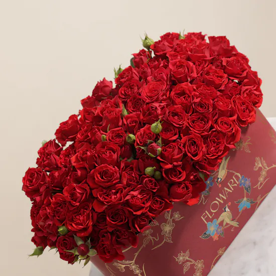صندوق بيبي جوري الحب الأحمر المبهج
