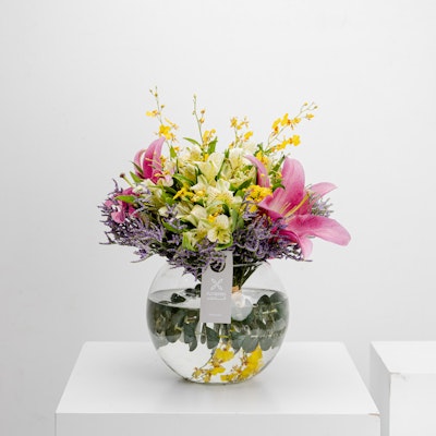 Colorful Flowers | Glass Vase