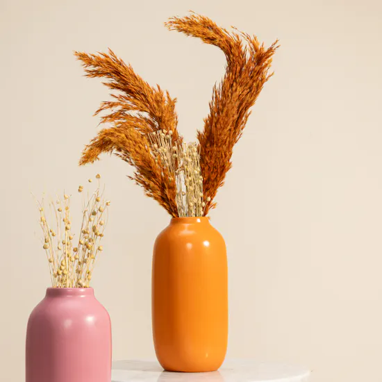 Ukiyo Vii Orange and Pink Vase Set