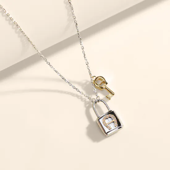Aigner Amira A-logo Lock and Key Necklace