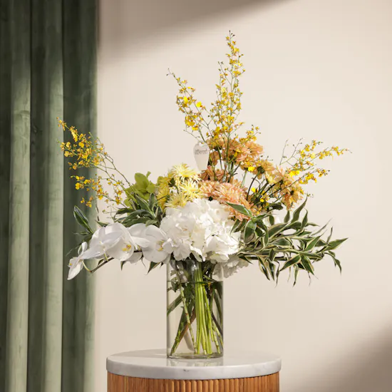 Shiny Sunrise Flowers Vase by September Studio