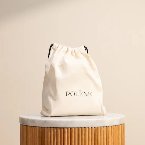 Polène Numéro Neuf Mini Edition in Textured Chalk Bag