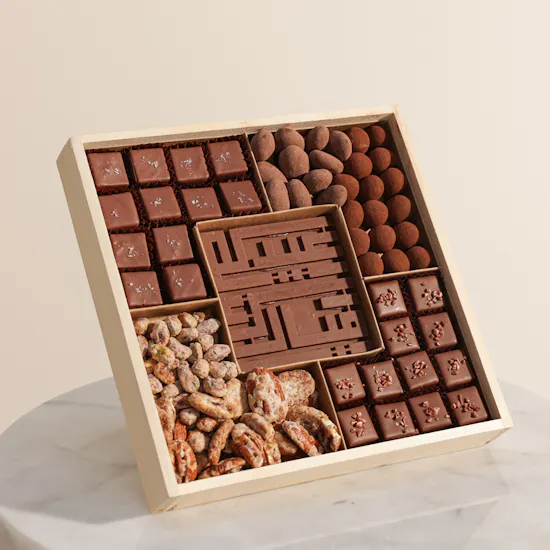 Soucolat Eid Mubarak Medium Chocolate Wood Tray