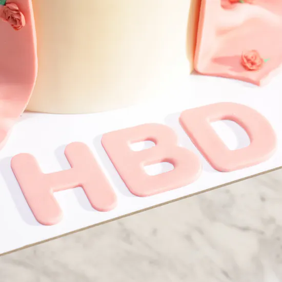 Floward Rosy Ribbon Fantasy Birthday Cake