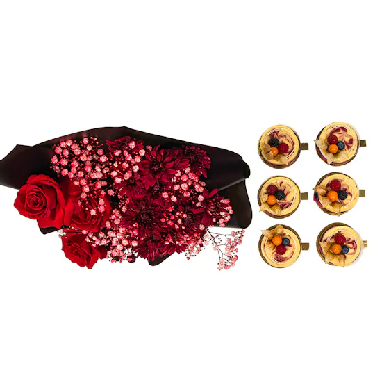 Cheese Cloud Raspberry Cheesecake Box | Red Blooms