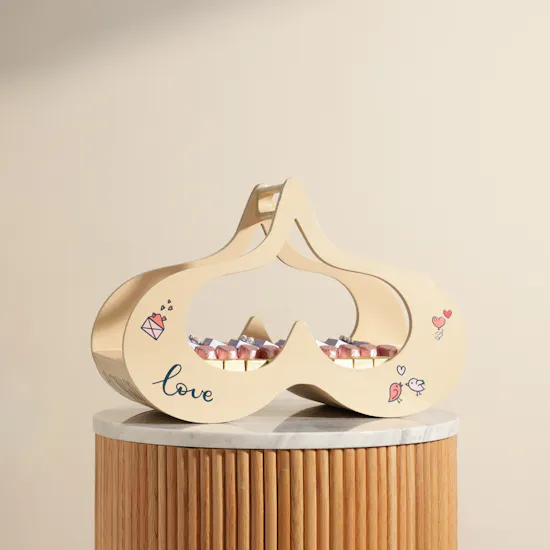 Floward Love Mix Chocolate Wooden Tray