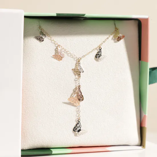 Miss L' by L'azurde Butterfly Chain Necklace