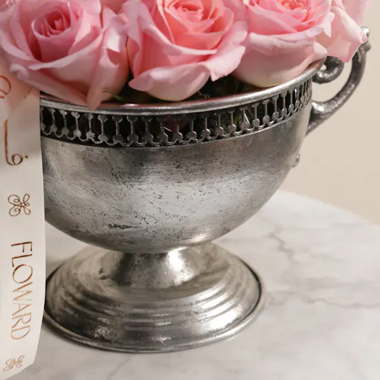 Blush Heirloom Rose Vase
