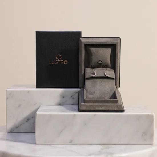 Lustro Stellarosa Curved Diamond Earrings