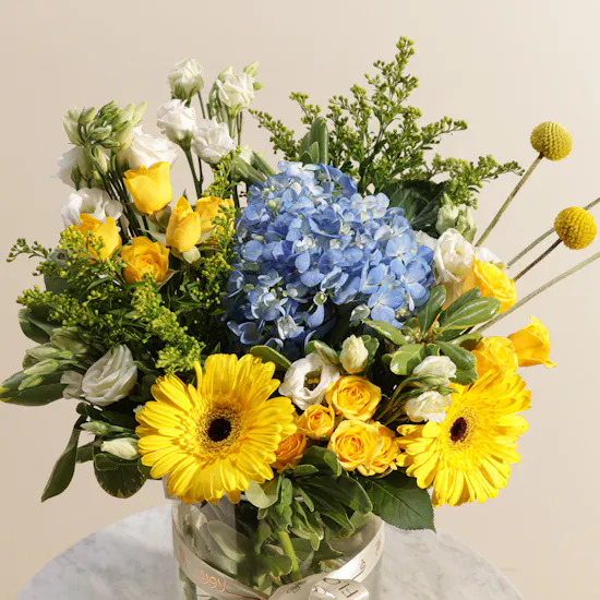 Golden Get Well Soon Flowers Vase