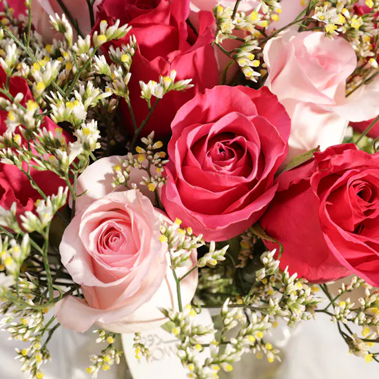 Joyous Pink Rose Vase
