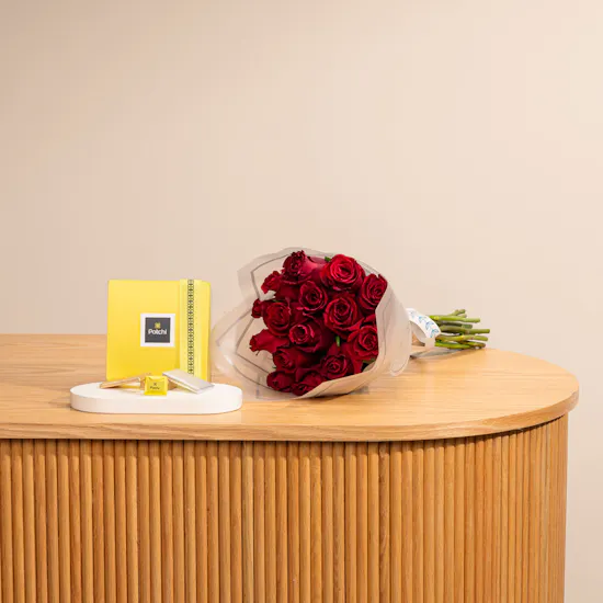 Patchi Chocolates 500 g | 15 Red Roses
