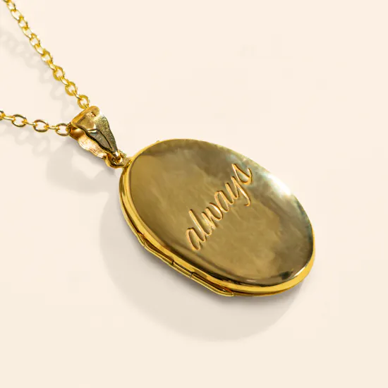Hrh Gold-plated Always Oval Locket Necklace