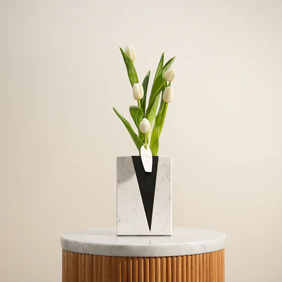 Vibrant Grace White Tulip Vase