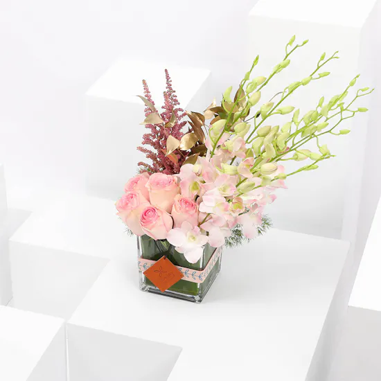 Pink Peace | Square Vase