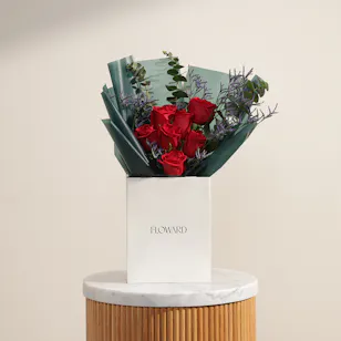 Classic Glam Red Roses Bouquet 
