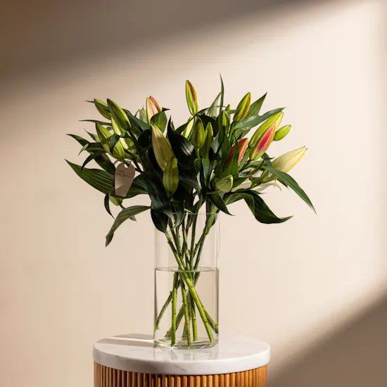 Marvelous Lilies | Glass Vase