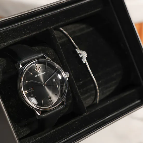 Emporio Armani Watch and Bracelet Men’s Set