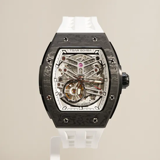 Tsar Bomba Elemental Automatic Elite White Carbon Fiber Men's Watch