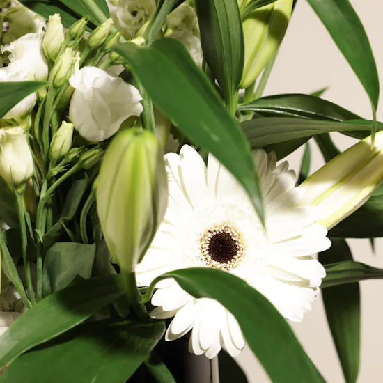 Whispers of White Flowers Vase
