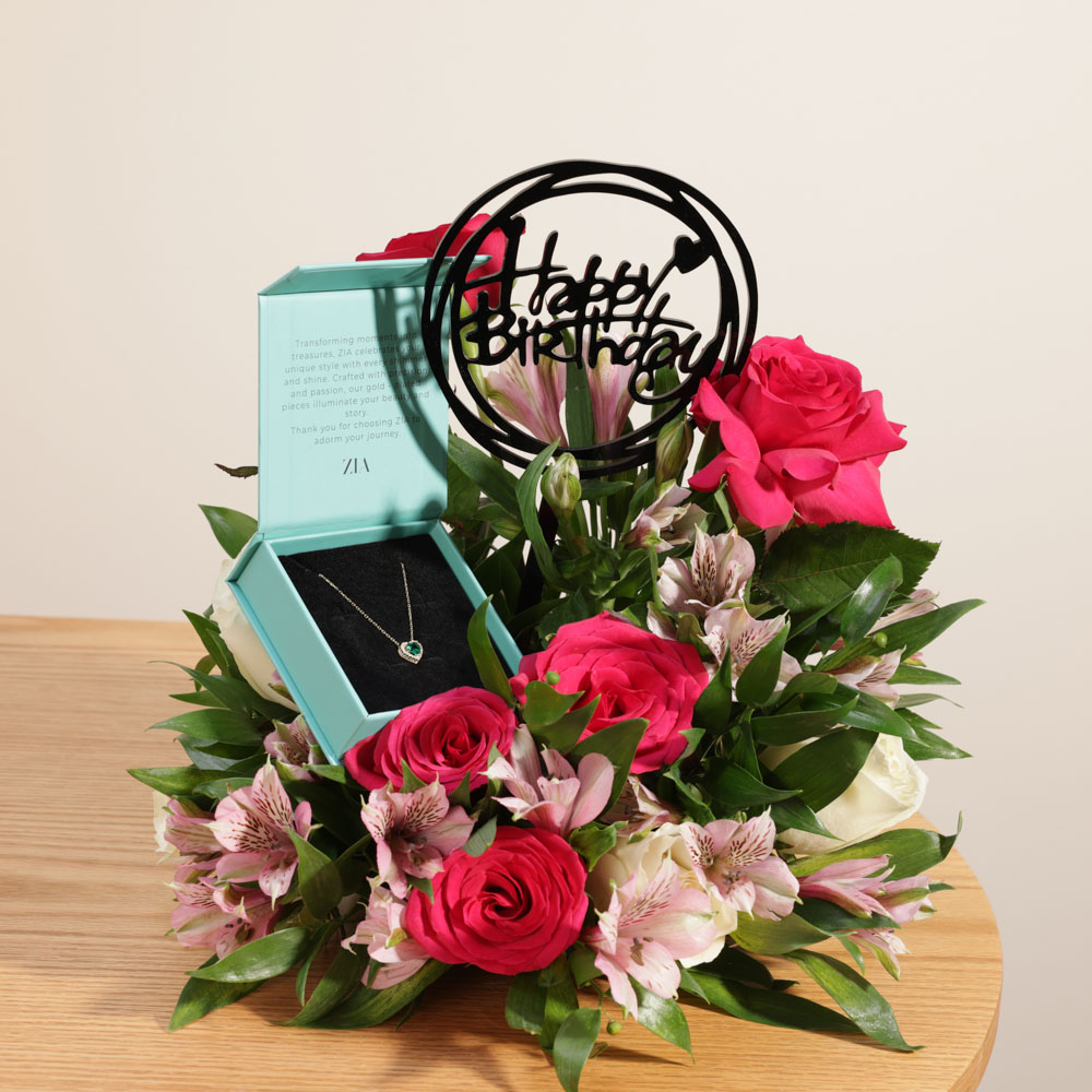 Zia Heart Charm Necklace | Passion Flowers 