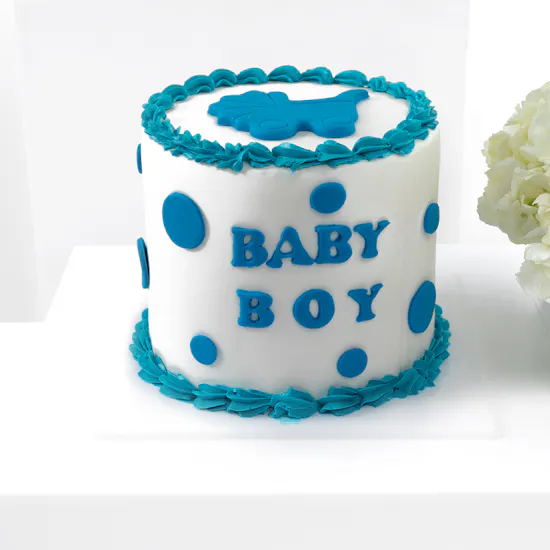 New Baby Boy Cake | Hydrangeas