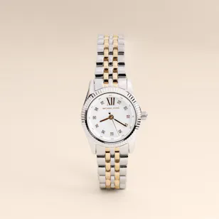 Michael Kors Petite Lexington Pavé Two-Tone Women's Watch
