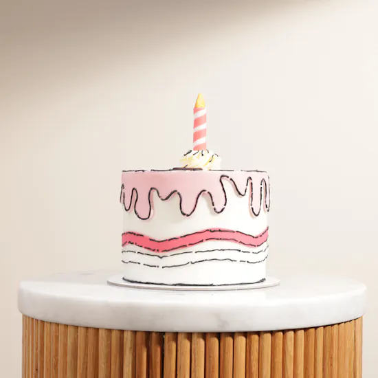 Crumbles Candle Cake | Carnation Bouquet