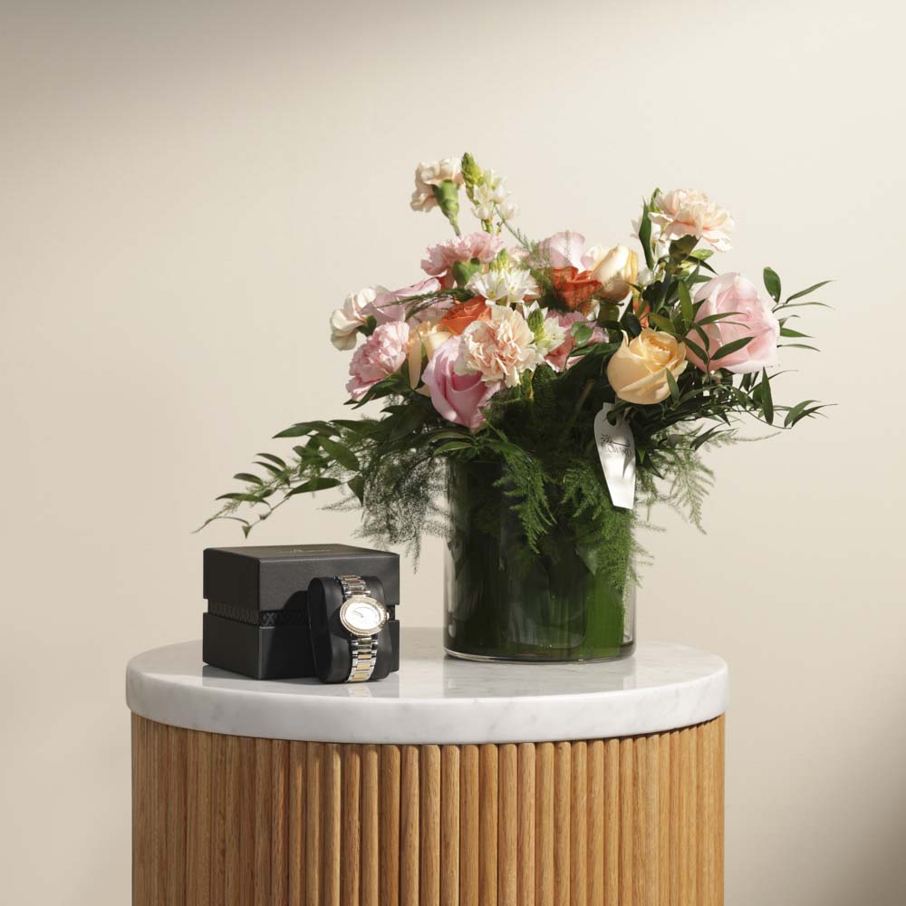 ساعة أڤاليري برستيج الألماسية الكلاسيكية للنساء | فازة ورود