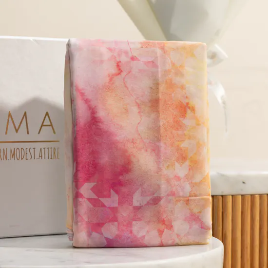 Emma Pink Lemonade Scarf | Delicate Flower Bouquet