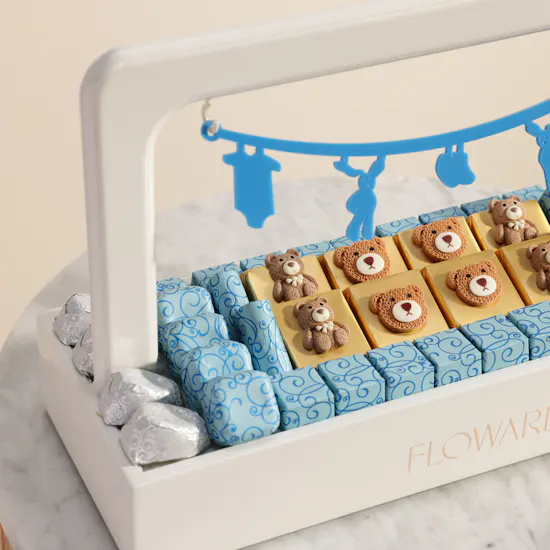 Floward Welcoming Baby Boy Chocolate Tray