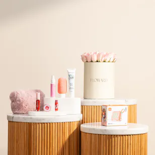 Essentials Autumn Everyday Pouch | JBL Portable Speaker and Pink Roses Essentials Autumn Everyday Pouch | JBL Portable Speaker and Pink Roses