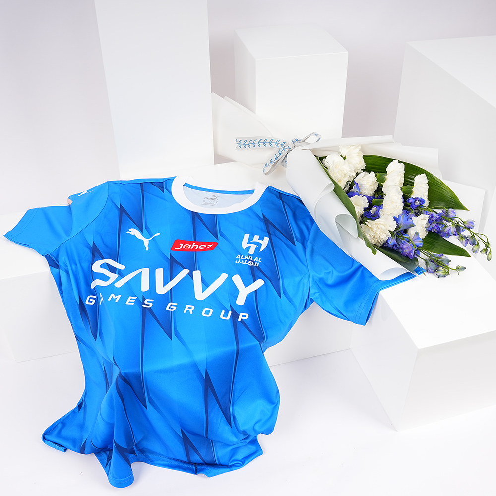 تيشيرت الهلال نيمار فئة الجماهير مقاس وسط  | باقة السماء الزرقاء