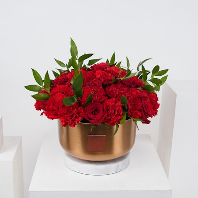 Red Elegance by Sausan Alkadi | Golden Vase