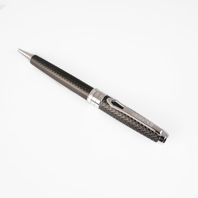 Roberto Cavalli Writing Pen | Two Tone Silver & Black Color