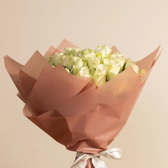 Pure White Rose Bouquet