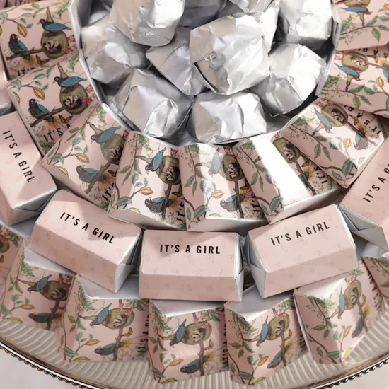 Anoosh Baby Gender Luxurious Chocolate Tray | Festive Flower Bouquet