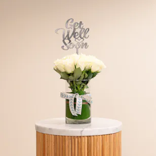 Get Well Soon White Roses Get Well Soon White Roses
