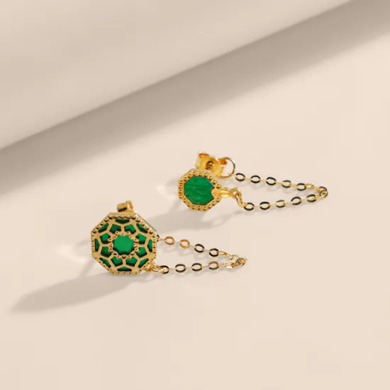 Damas Amelia Marrakesh Gold Stud Earrings