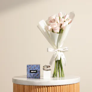 Just Cavalli Signature Snake Aria Ladies Fashion Watch | Blush Harmony Flower